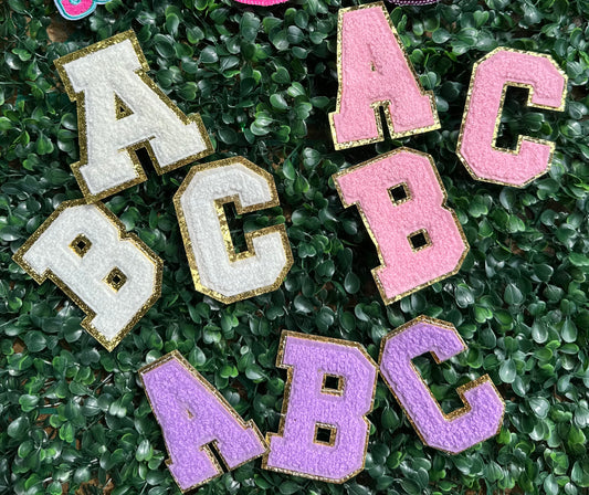2.5” WHITE Chenille Letters