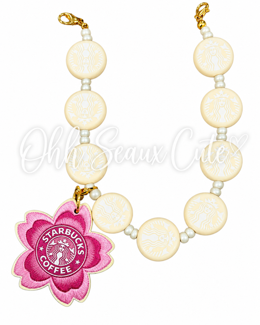 9” Beige Starbucks Hat Chain