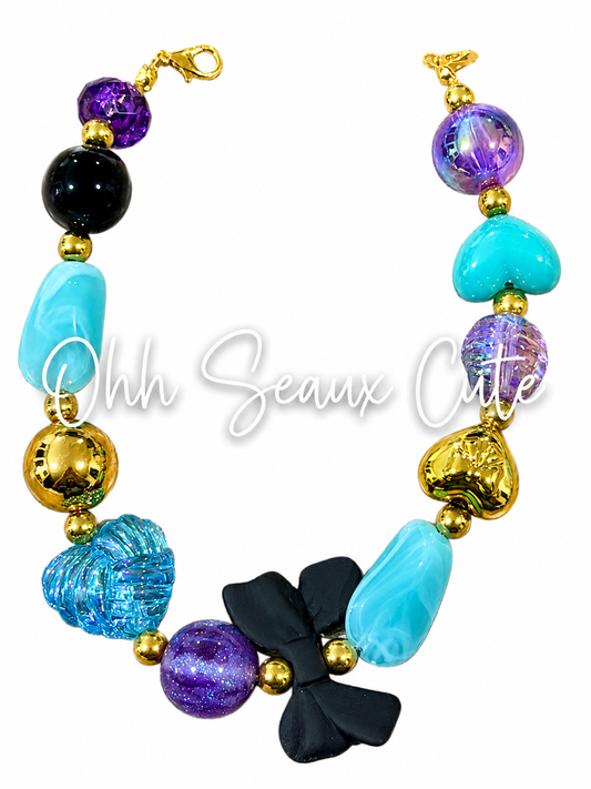 9” Golden Teal Hat Chain