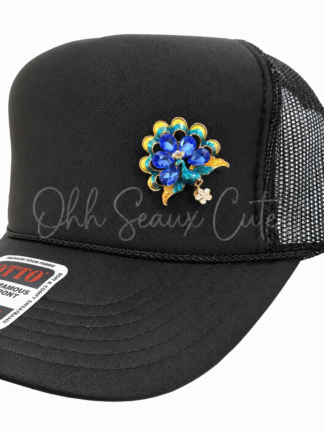 2” Rhinestone Peacock Hat Pin