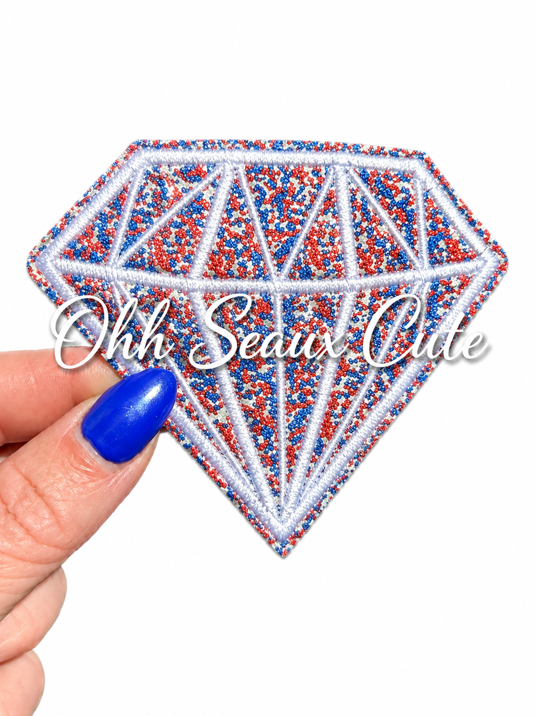 2.5” Glitter USA Diamond