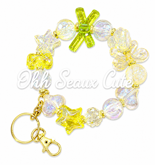Custom Bead Keychain Limeade