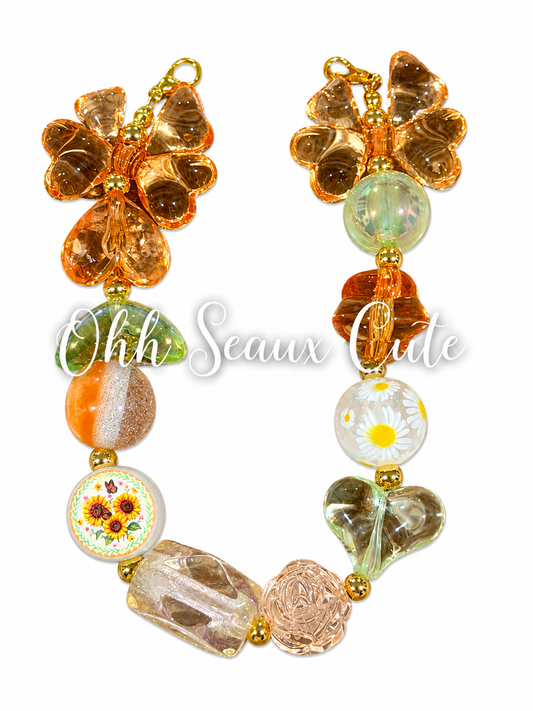 Orange Sunflower 1 Hat Chain