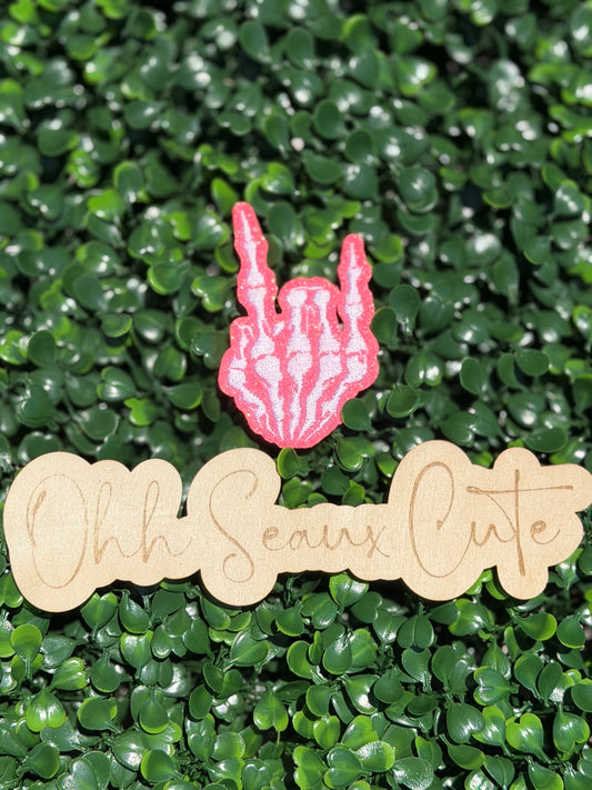 3” Glitter Coral Rock Hand