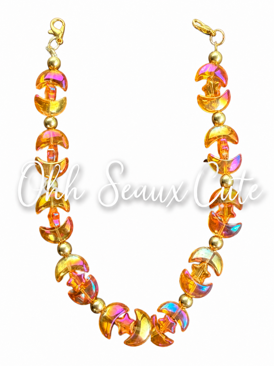 9”  Amber Moon Hat Chain