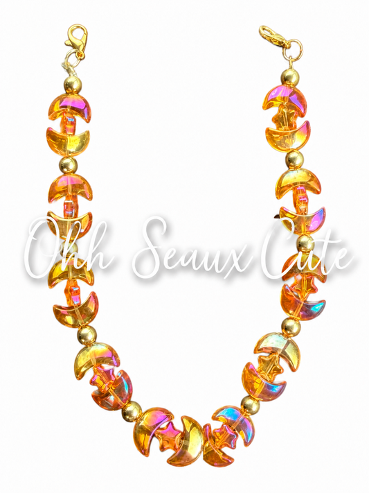 9”  Amber Moon Hat Chain