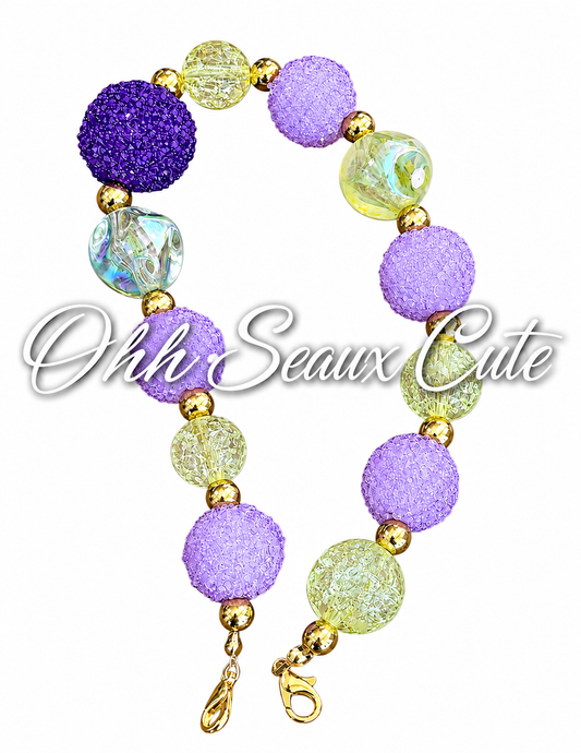 9” Purple/Yellow Hat Chain
