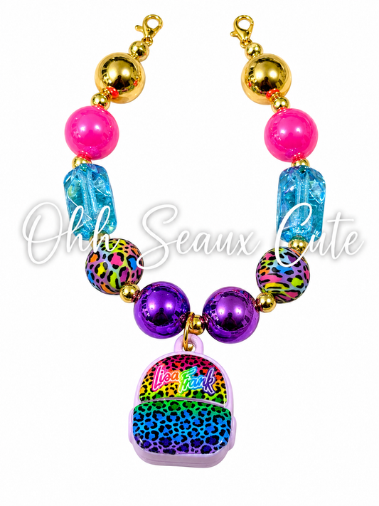 9” Lisa Frank Backpack Hat Chain