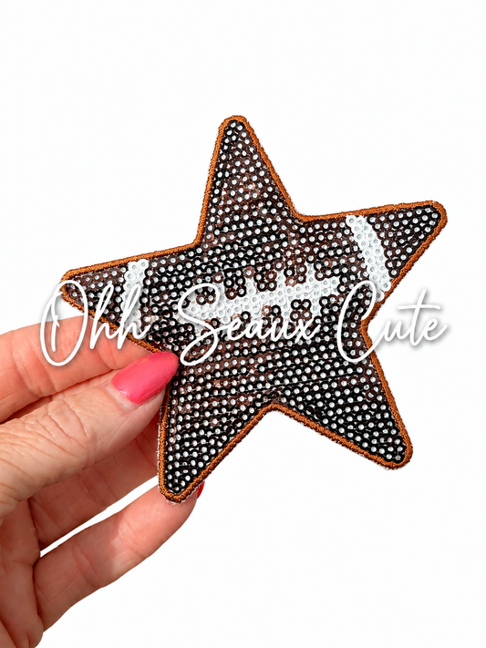 4” Sequin Football Star