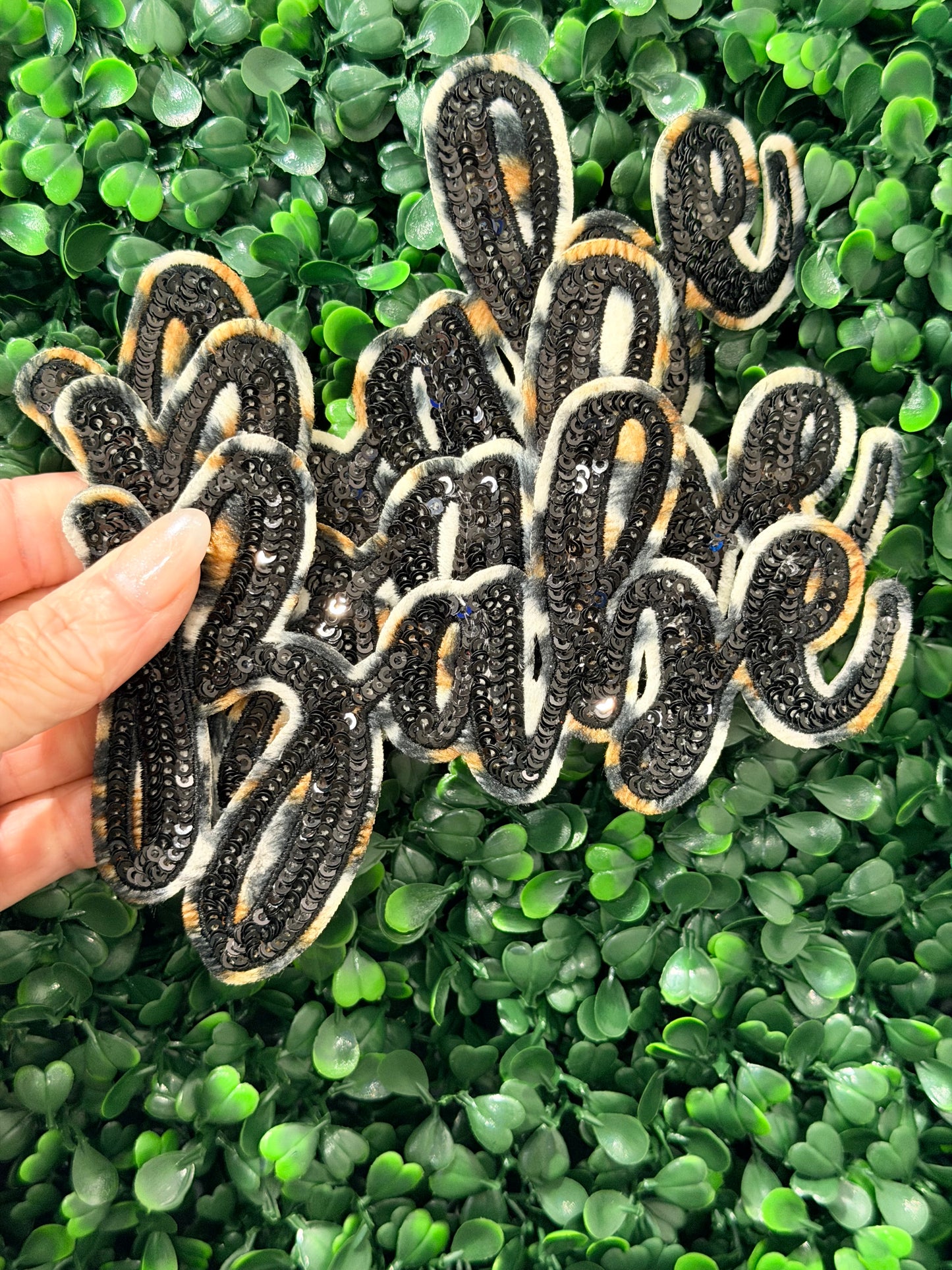 5.5” Sequin BABE Faux Fur