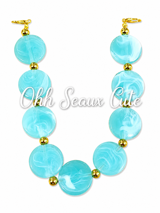 9” Turquoise 3 Hat Chain
