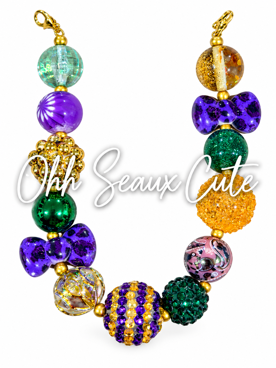 9” Mardi Gras 2 Hat Chain