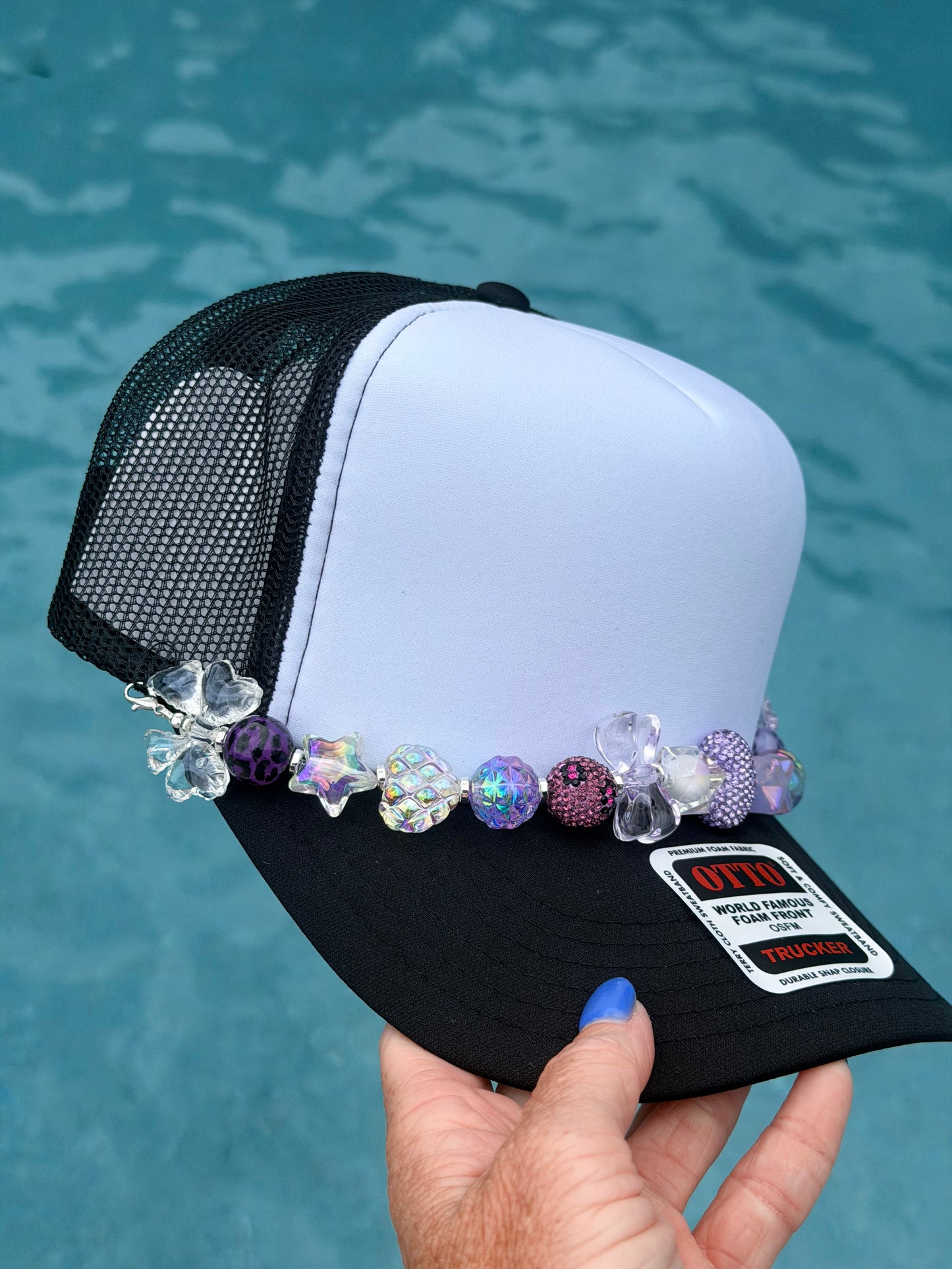 9” Purple Bling Hat Chain