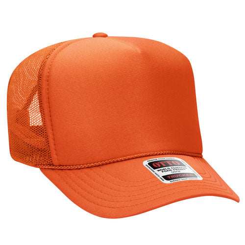 Otto High Crown Foam Trucker -Orange