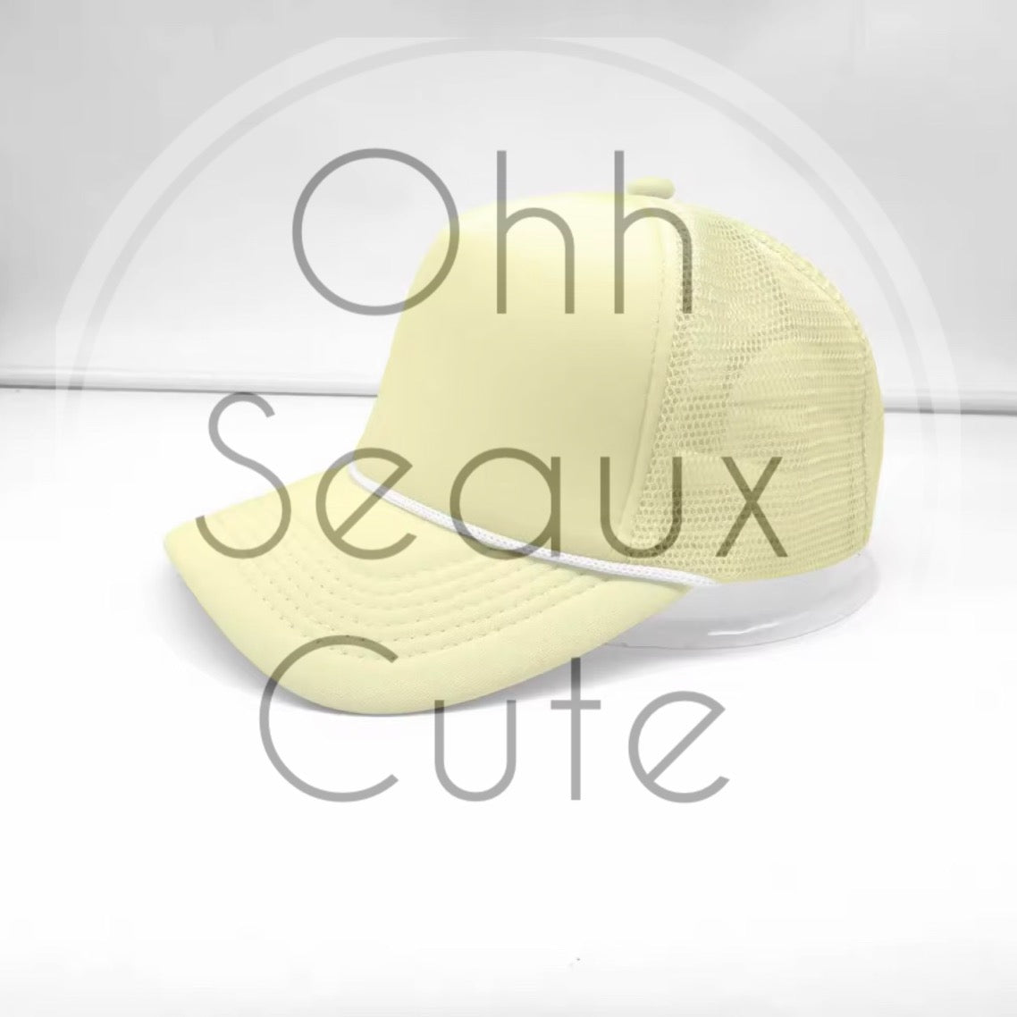 Custom Trucker Hat-Pastel Yellow
