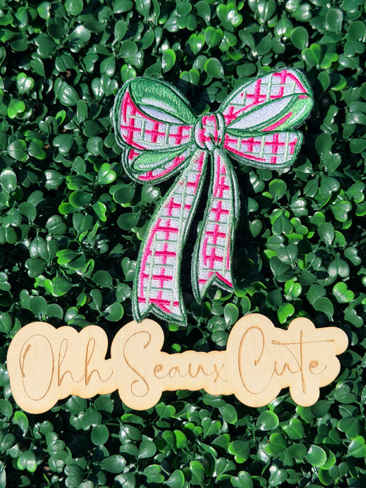 5.5” Pickleball Plaid Bow