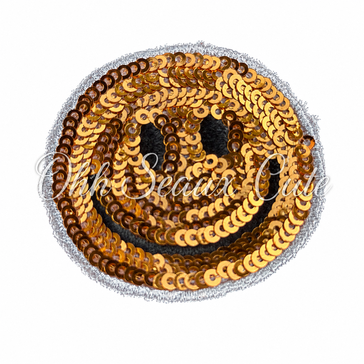 2” Sequin Smiley- Amber