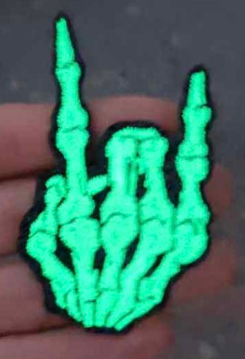 2.5” Glow Rock N Roll Skeleton Hand