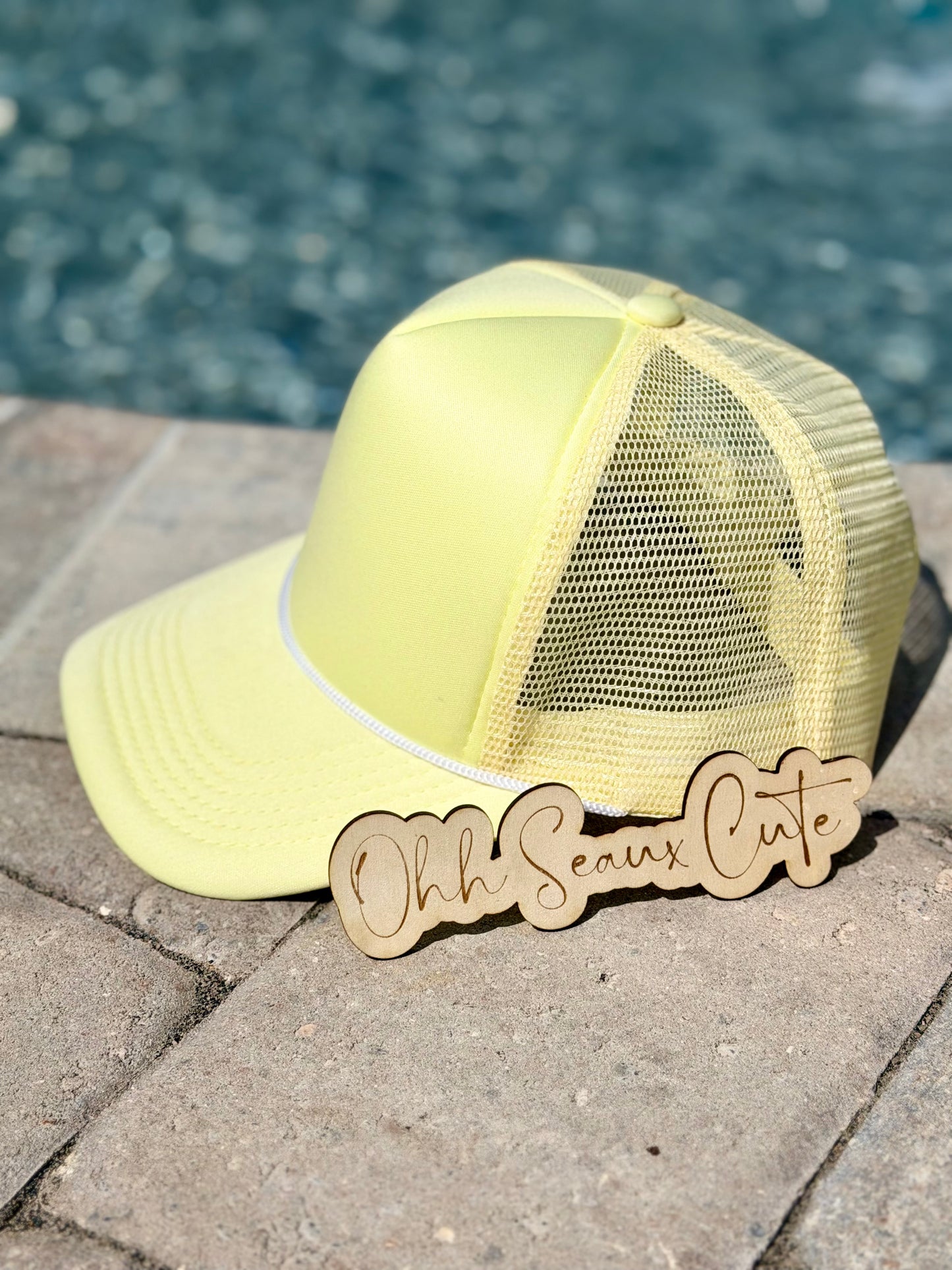 Custom Trucker Hat-Pastel Yellow