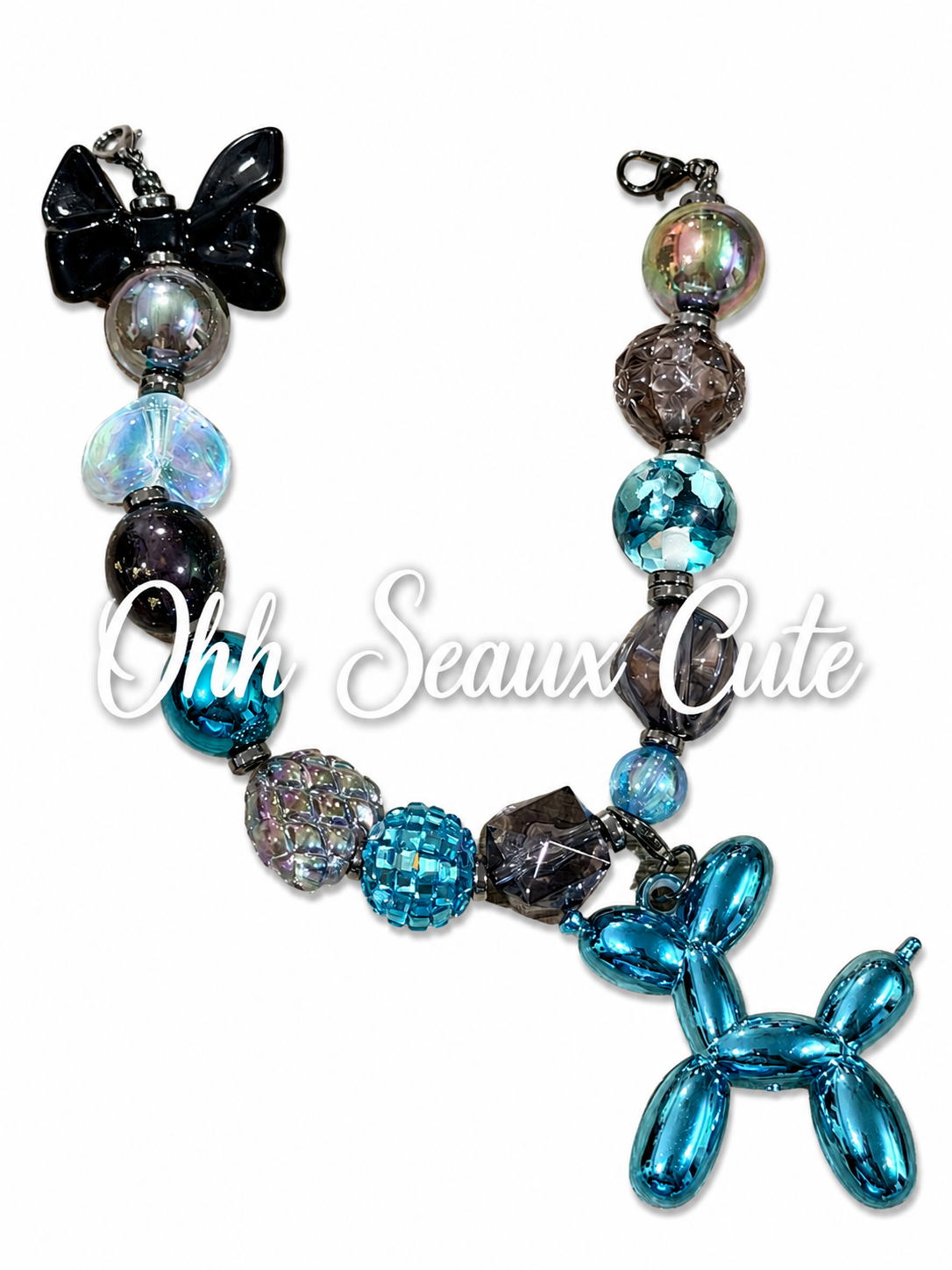 9” Blue Diamond w/ Detachable Charm Hat Chain