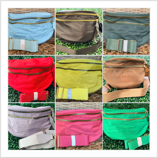 Nylon Solid Bum Bag