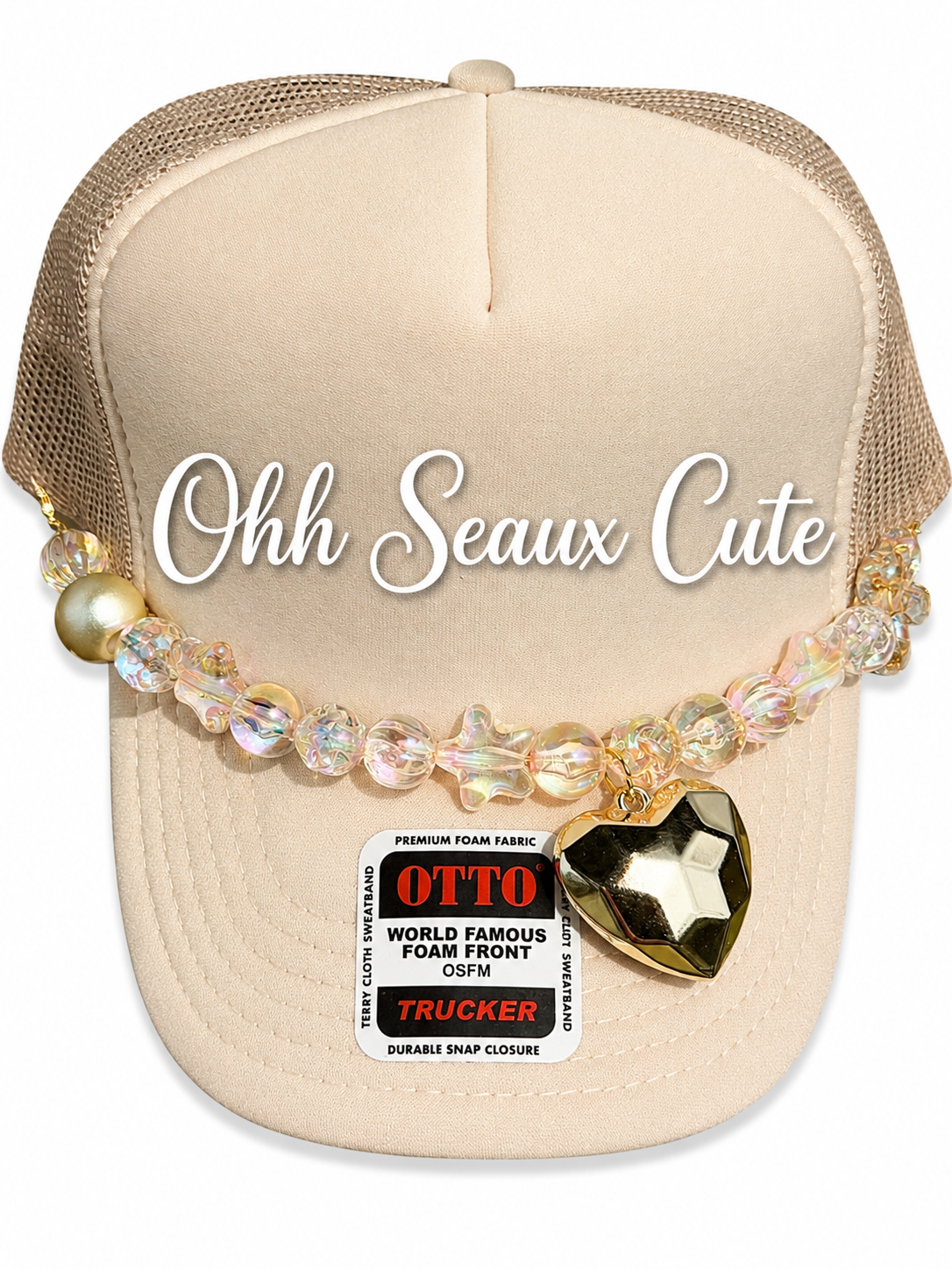 9” Golden Heart Hat Chain