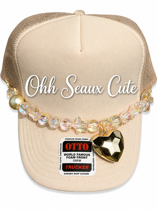 9” Golden Heart Hat Chain