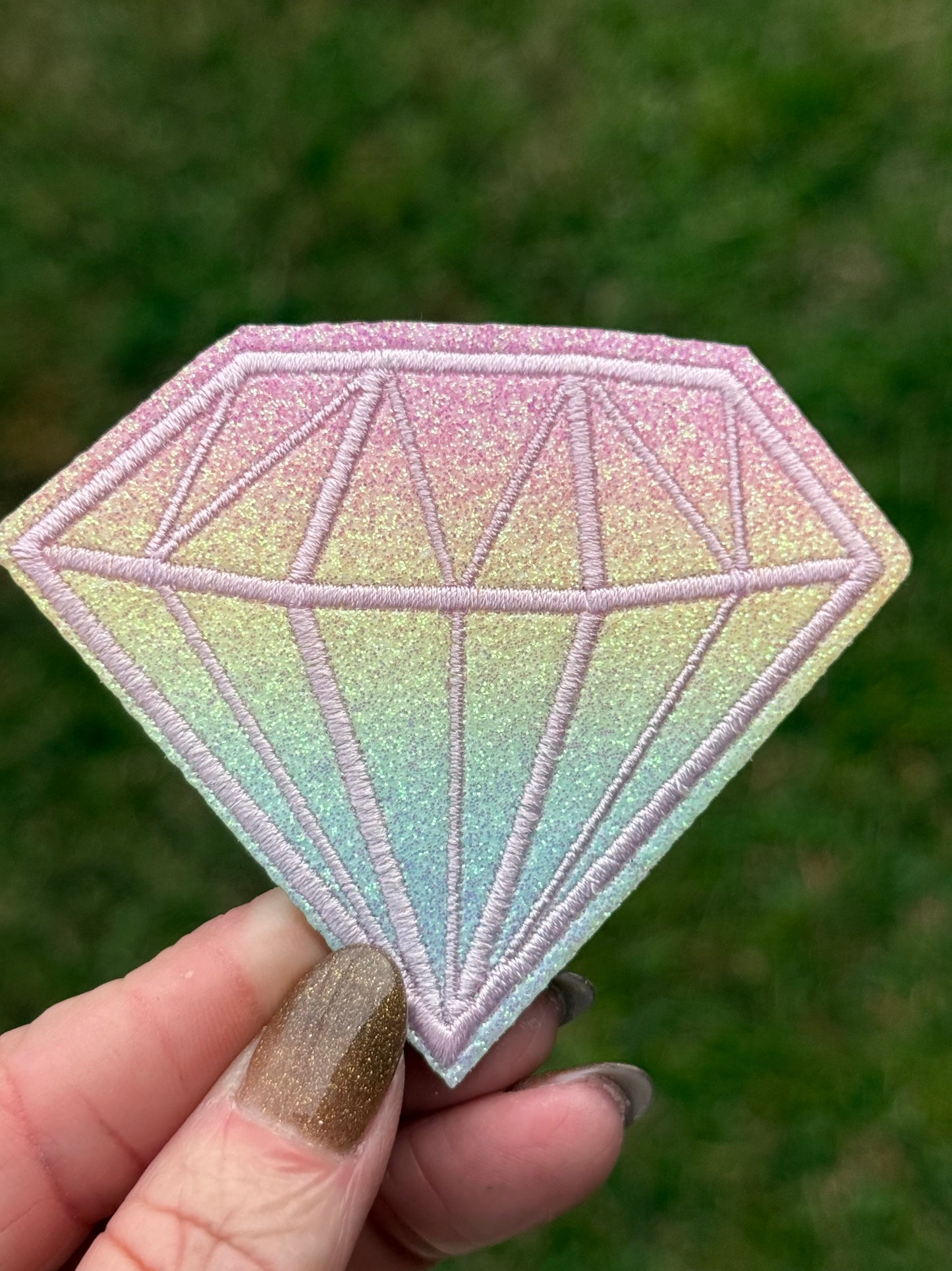 2.5” Glitter Diamonds