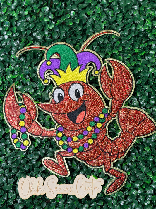 12” Sequin Mardi Gras Crawfish OSC ORIGINAL DO NOT COPY