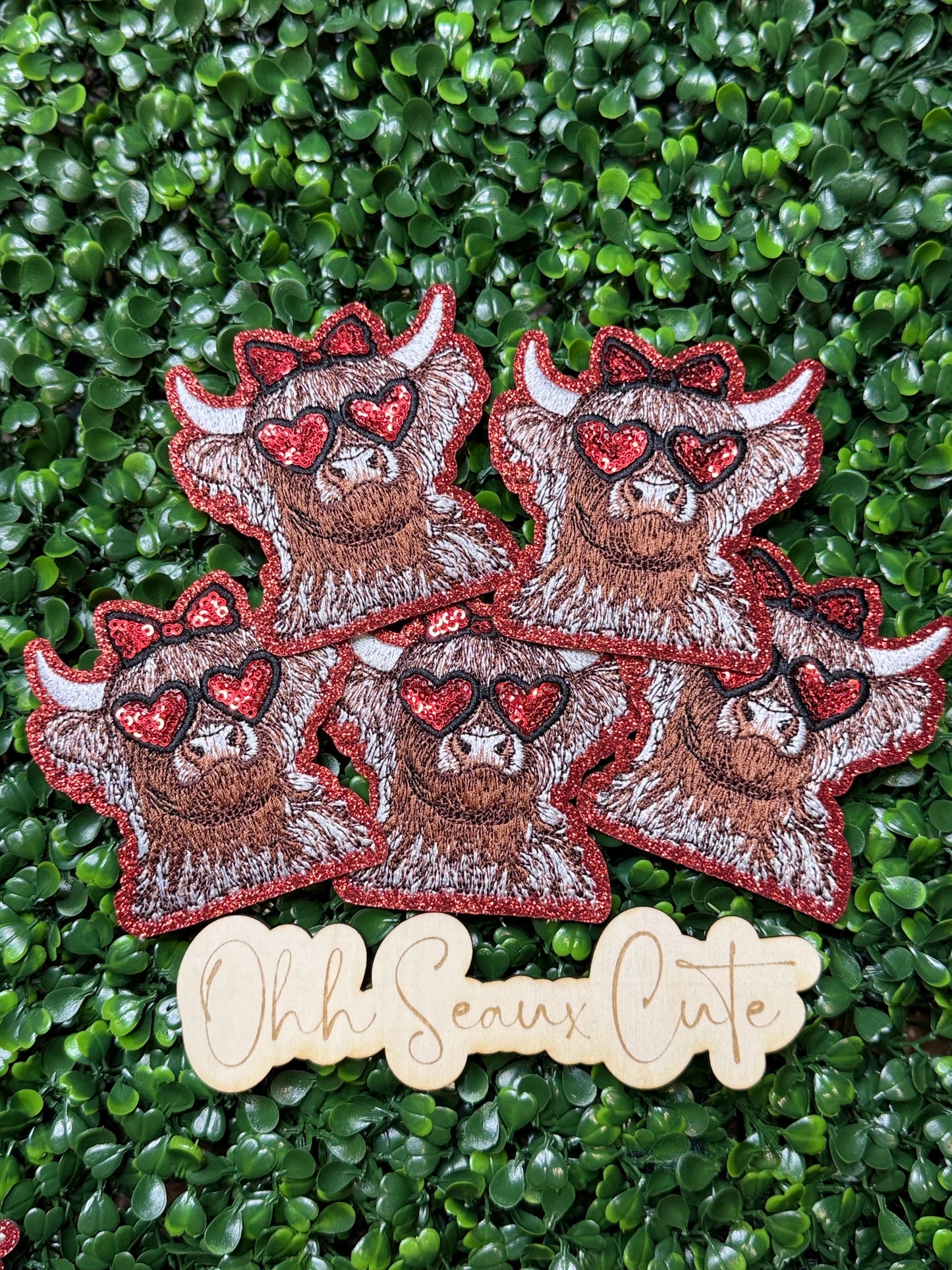 3” Valentine Highland Cow