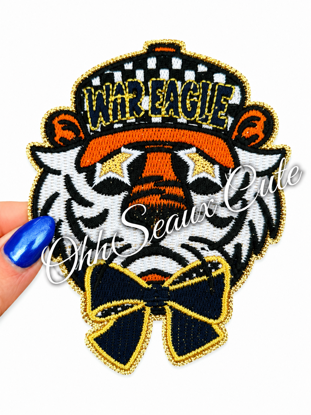 3.25” Auburn Checkered Hat Mascot