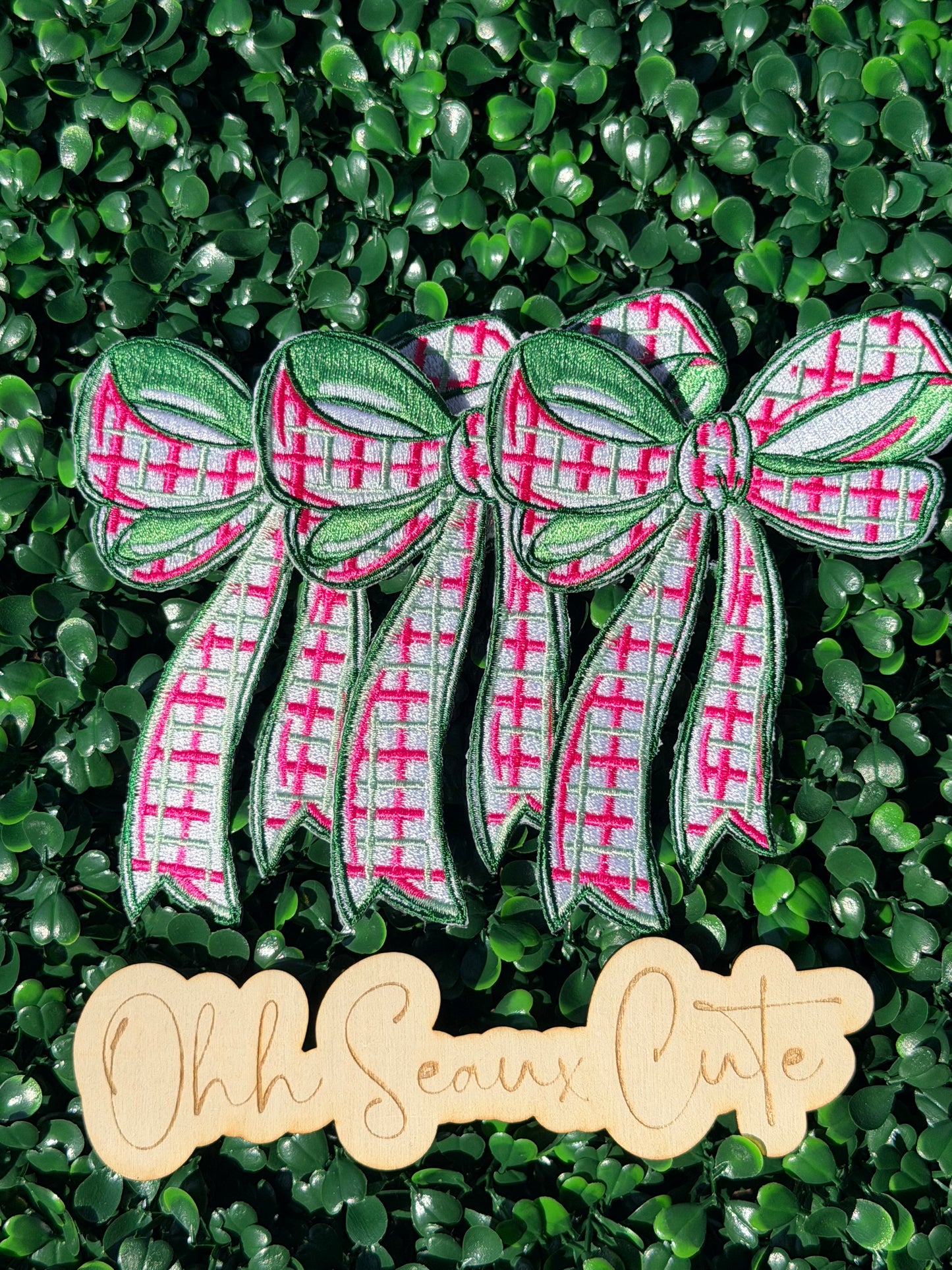 5.5” Pickleball Plaid Bow