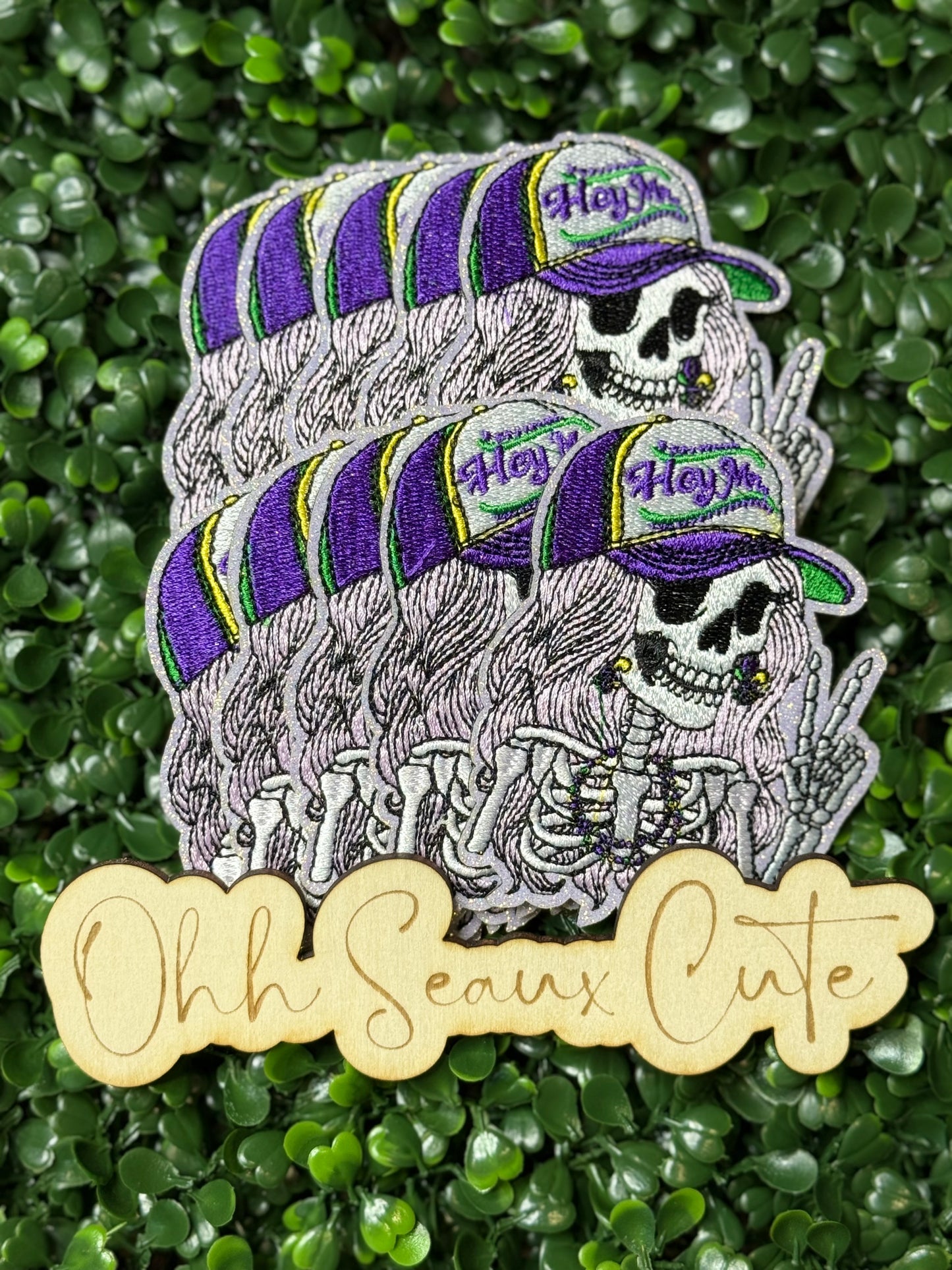 3.5” Skelly Mardi Gras Babe (OSC Copyright)