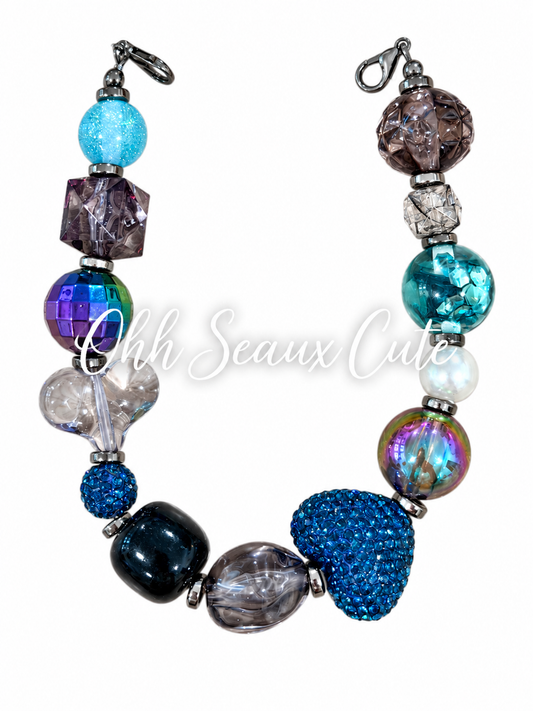 9” Blue Diamond 1 Hat Chain