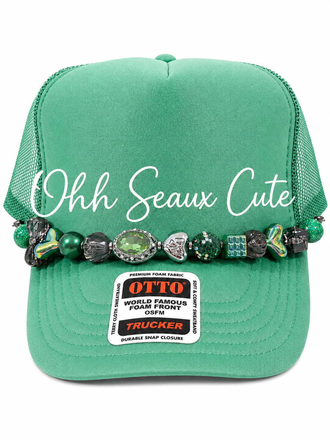 9” Deep Green 3 Hat Chain