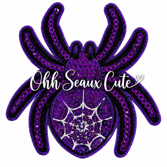 3” Purple Sequin Spider