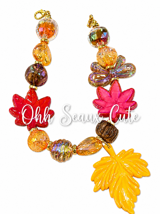 9” Red Maple Hat Chain