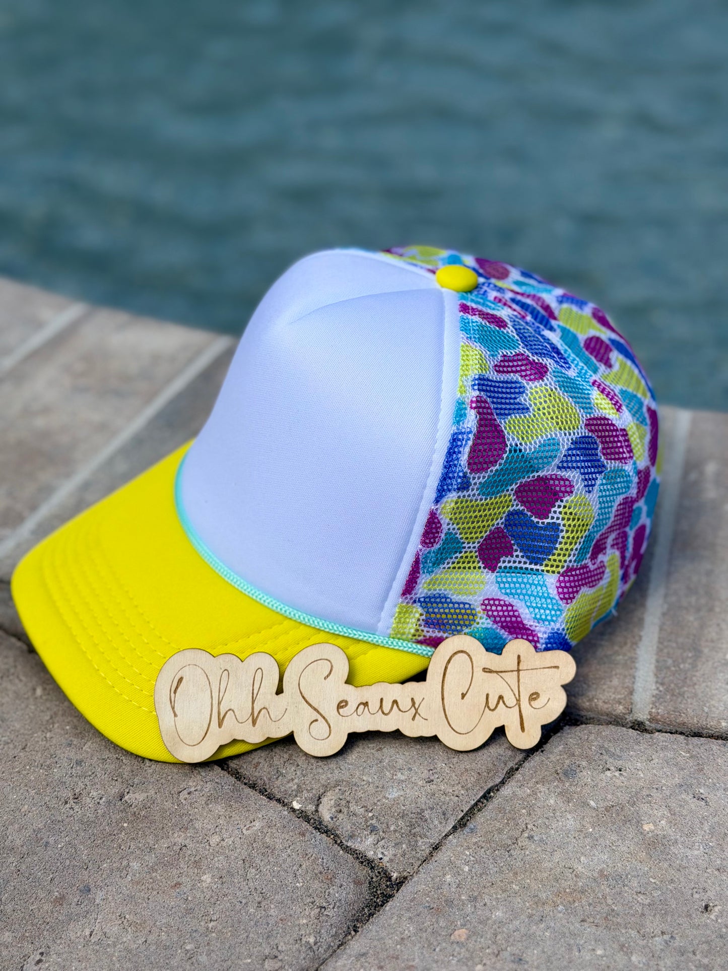 Custom Trucker Hat-Spring Camo