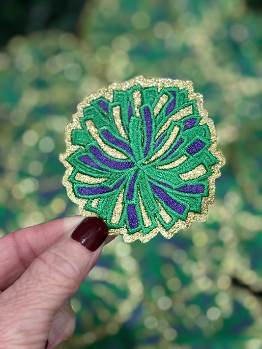 2.5” Mardi Gras Pom Pom