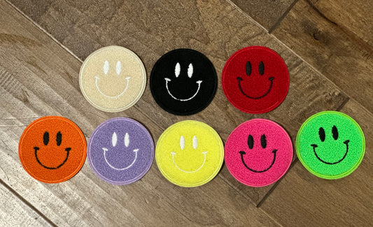 Chenille Smiley 3” Patch