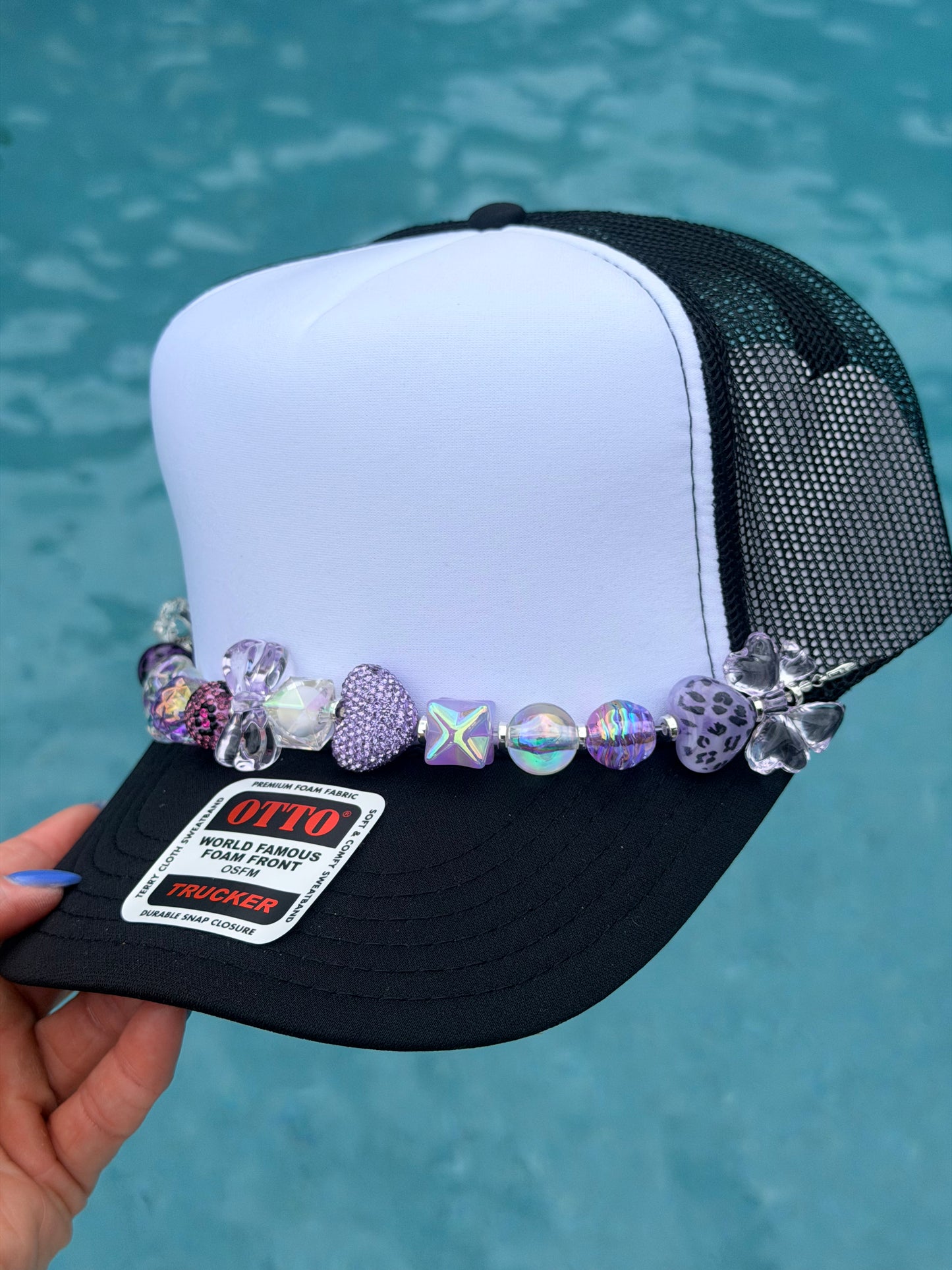 9” Purple Bling Hat Chain