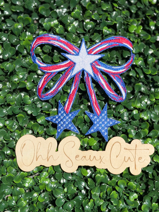 5” USA Watercolor Bow- OSC ORIGINAL