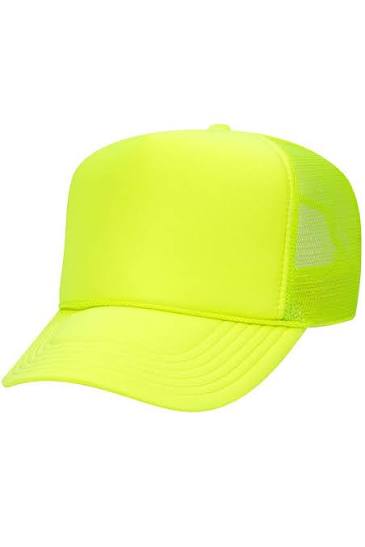 Otto High Crown Foam Trucker -Neon Yellow