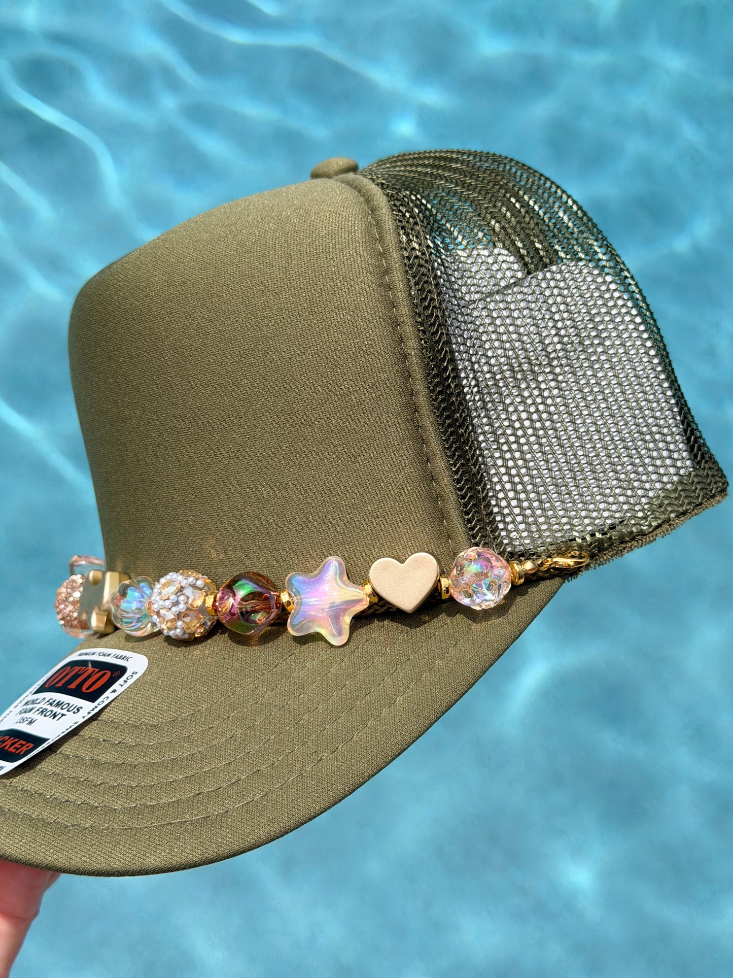 9” Champagne & Pearls Hat Chain