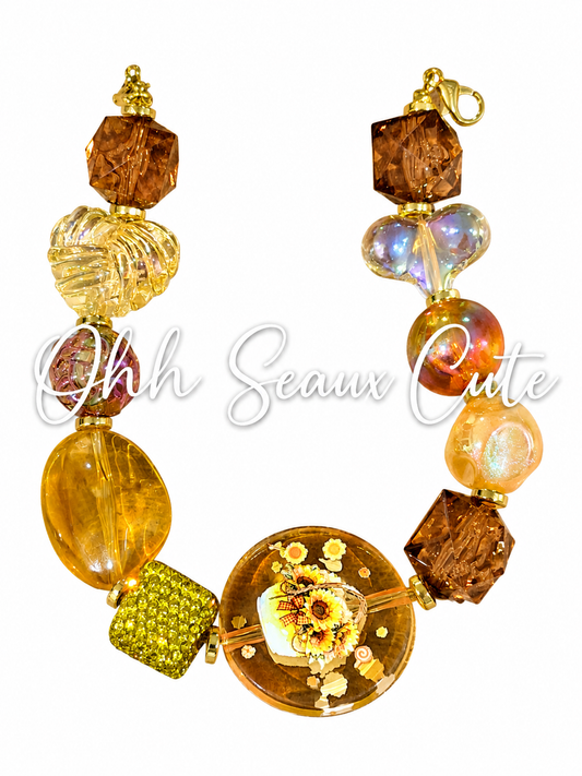 9” Sunflower 3 Hat Chain