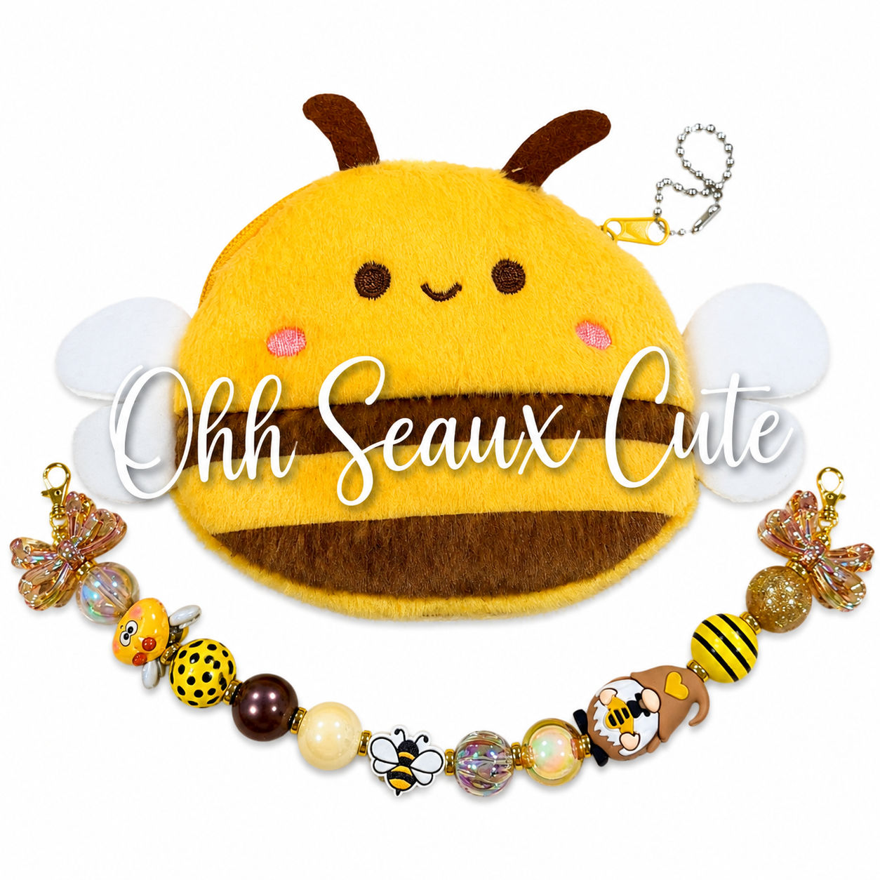 9” Honeybee w/ Pouch 2 Hat Chain