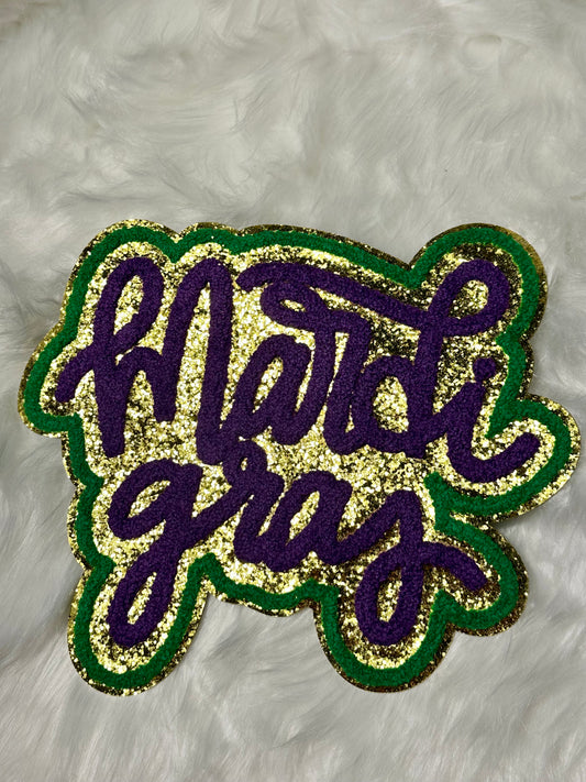 10” Chenille Mardi Gras Patch