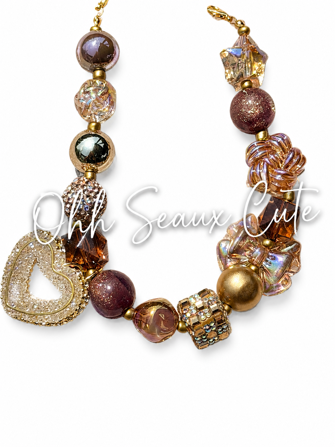 9” Crystal Chocolate 8 Hat Chain