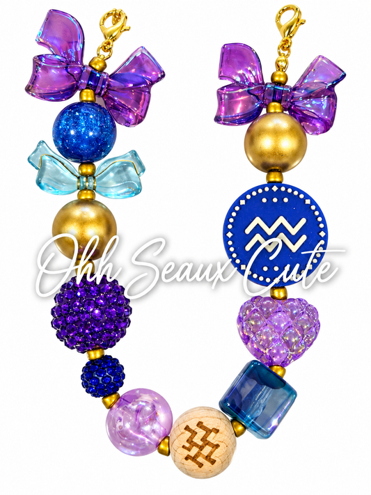 9” Zodiac Aquarius Hat Chain