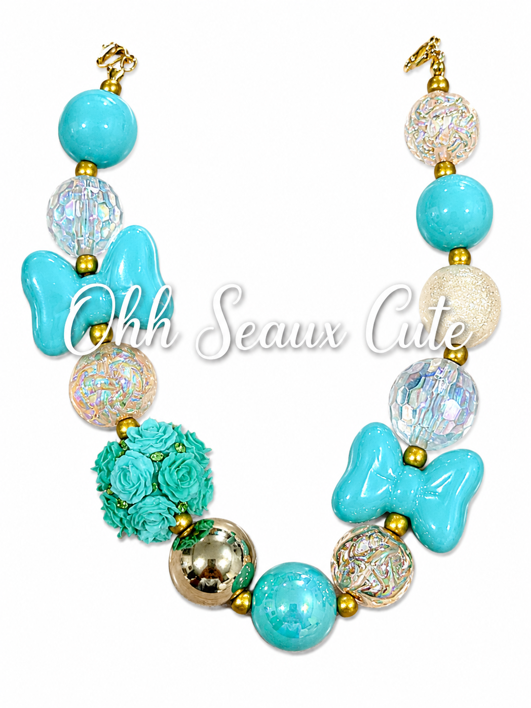 9” Turquoise Rose Hat Chain